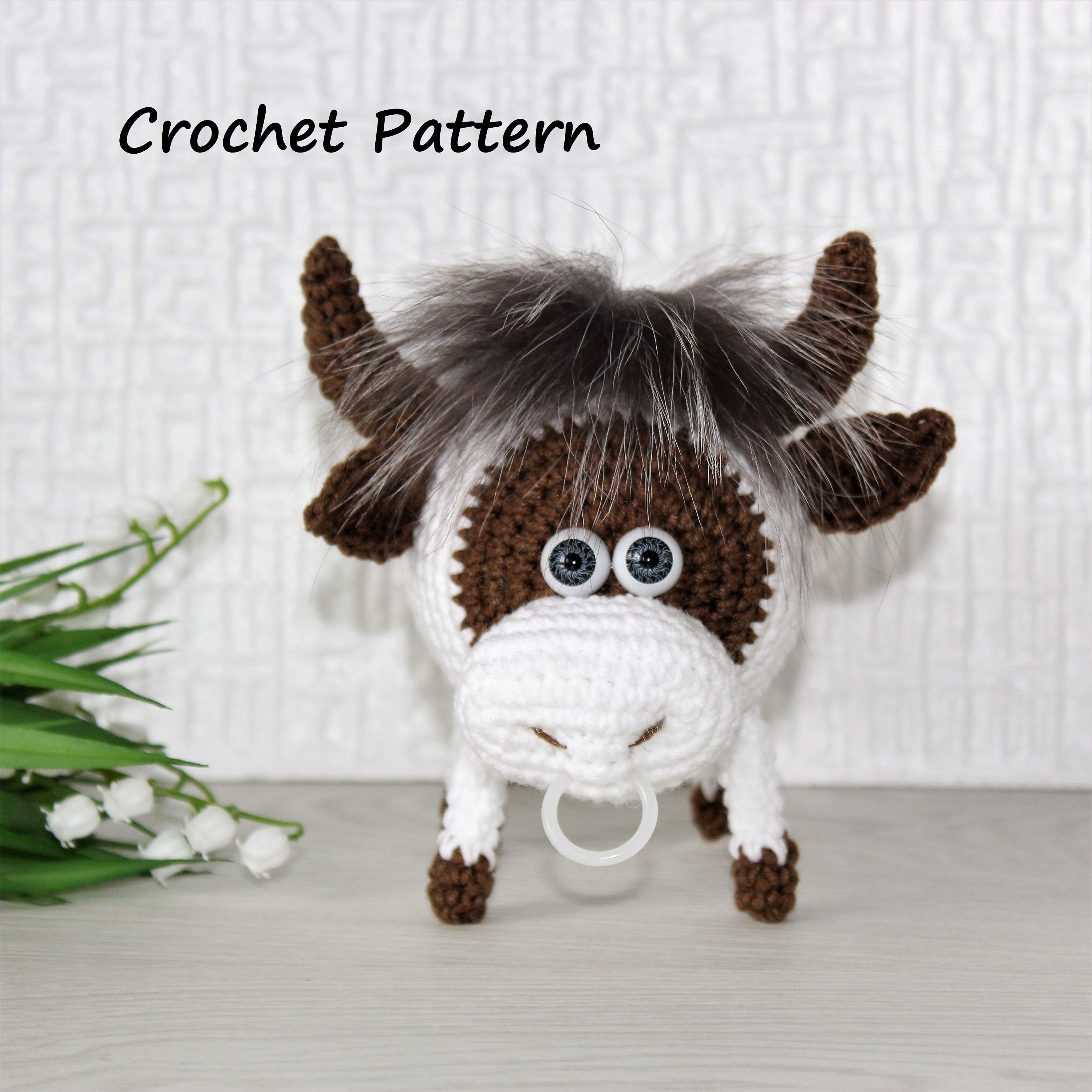 Buffalo crochet pattern bull Amigurumi ox animal pattern goby Etsy