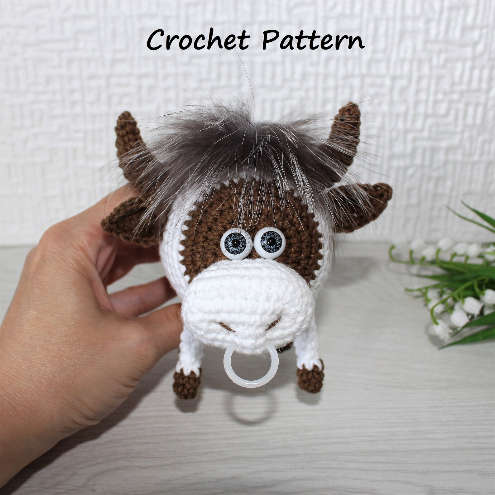 Buffalo crochet pattern bull Amigurumi ox animal pattern goby | Etsy