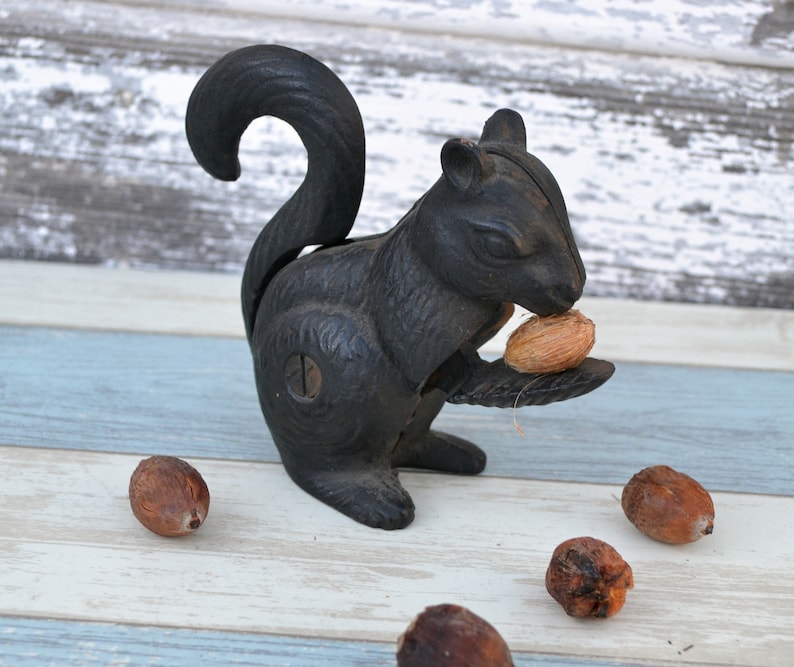 Antique Cast Iron Squirrel Nut Cracker Etsy