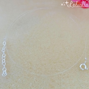 Collier invisible sans pendentif - Argent 925 ou Plaqué Or