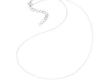 Invisible necklace without pendant - 925 Silver or Gold Plated