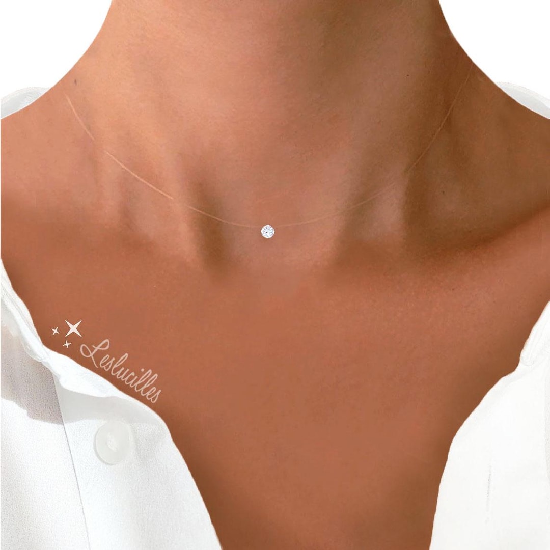 Perle Swarovski Collier Nylon Diamant Swarovski Collier Ras Du Cou