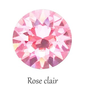 Boucles d'oreilles Pendantes Cristal de Swarovski® Plaqué Or 24K Vendue par paire Rose Clair