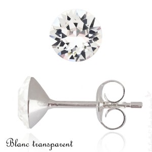 Puces d'oreilles Swarovski® 4, 6 ou 8mm, Clous d'oreilles, Bloucles d'oreilles Argent hypoallergeniques, sans nickel, sans plomb, Jewelry zdjęcie 3