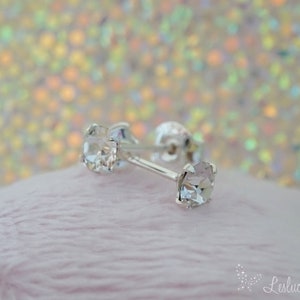 Pair of Stud Earrings 3, 4, 6 or 8 mm Swarovski® and 925 Silver Anti-allergic, nickel-free image 2