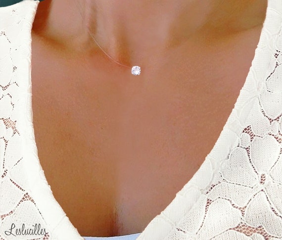 Transparent fishing shop line necklace