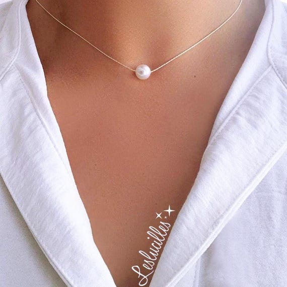 Collier Perles Blanches Et Strass - Métal Argenté Sans Nickel - Très Joli Bijou - Neuf Avec étiquettes