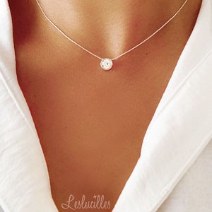 Necklace - Size of your choice - Swarovski Solitaire 6mm - 925 Silver or Gold Plated (hallmark) Anti-allergic, nickel-free