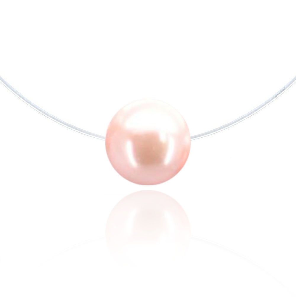 White Pearl or Pearly Ivory Necklace 925 Silver Invisible Necklace Fishing  Line Style Transparent Nylon -  Canada