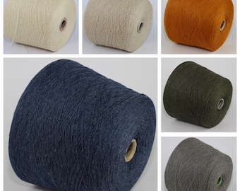 100/% cashmere yarn on cone Italian yarn per 210g. hand and machine knitting