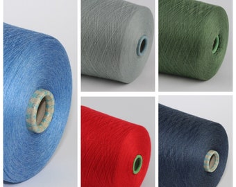 Cashmere silk merino yarn on cone, hand knitting, machine knitting, per 100 g