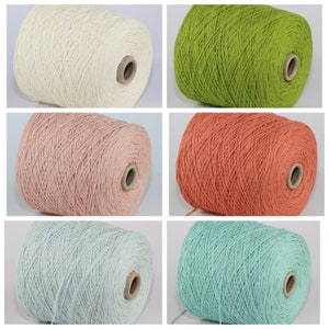 100% egyptian cotton  yarn on cone, hand knitting, machine knitting, per 100 g