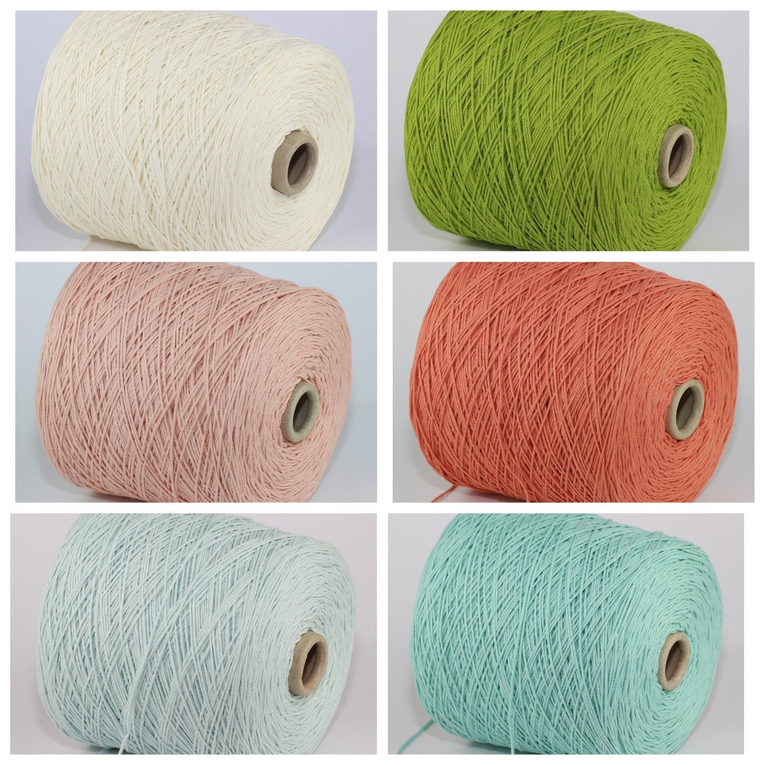 100 Egyptian Cotton Yarn on Cone, Hand Knitting, Machine Knitting, per