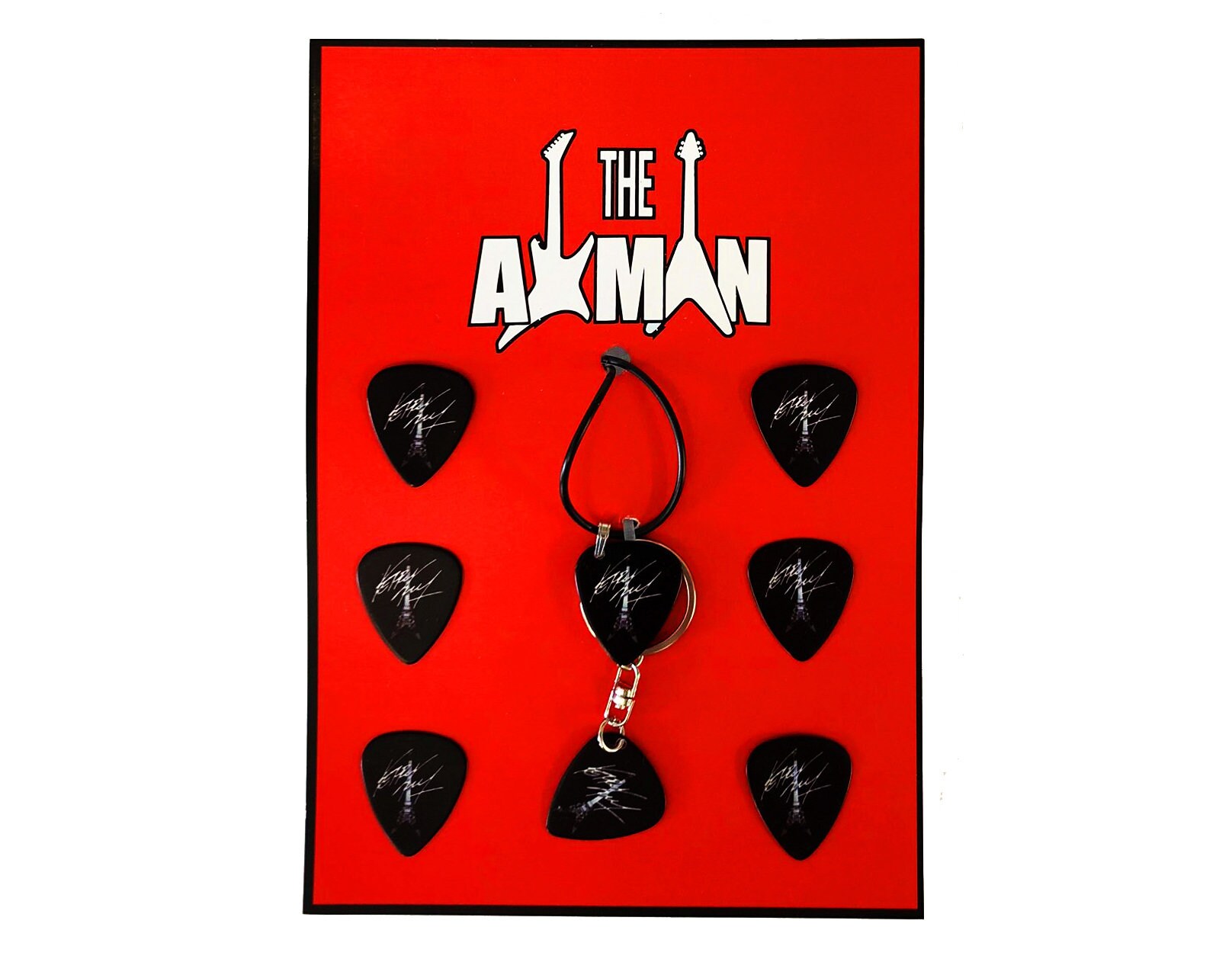 UK SELLER Rick Parfitt Tribute Set Keychain + 4 Plectrums UK SELLER Rick Parfitt Tribute Set Keychain + 4 Plectrums