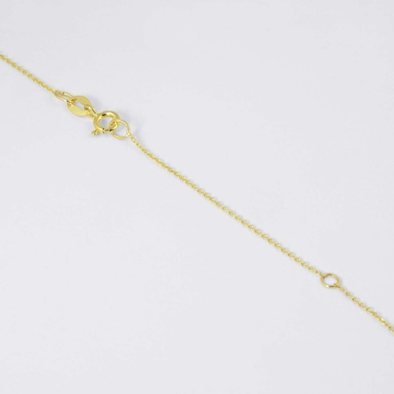 Yellow Gold Cable Delicate Chain 14 karat Classic Dainty Jewelry Chain Thin Cable Chain Ideal Chain for Pendant and Tiny Cross
