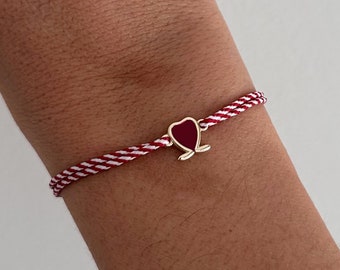 14K Gold Tiny Heart March Bracelet