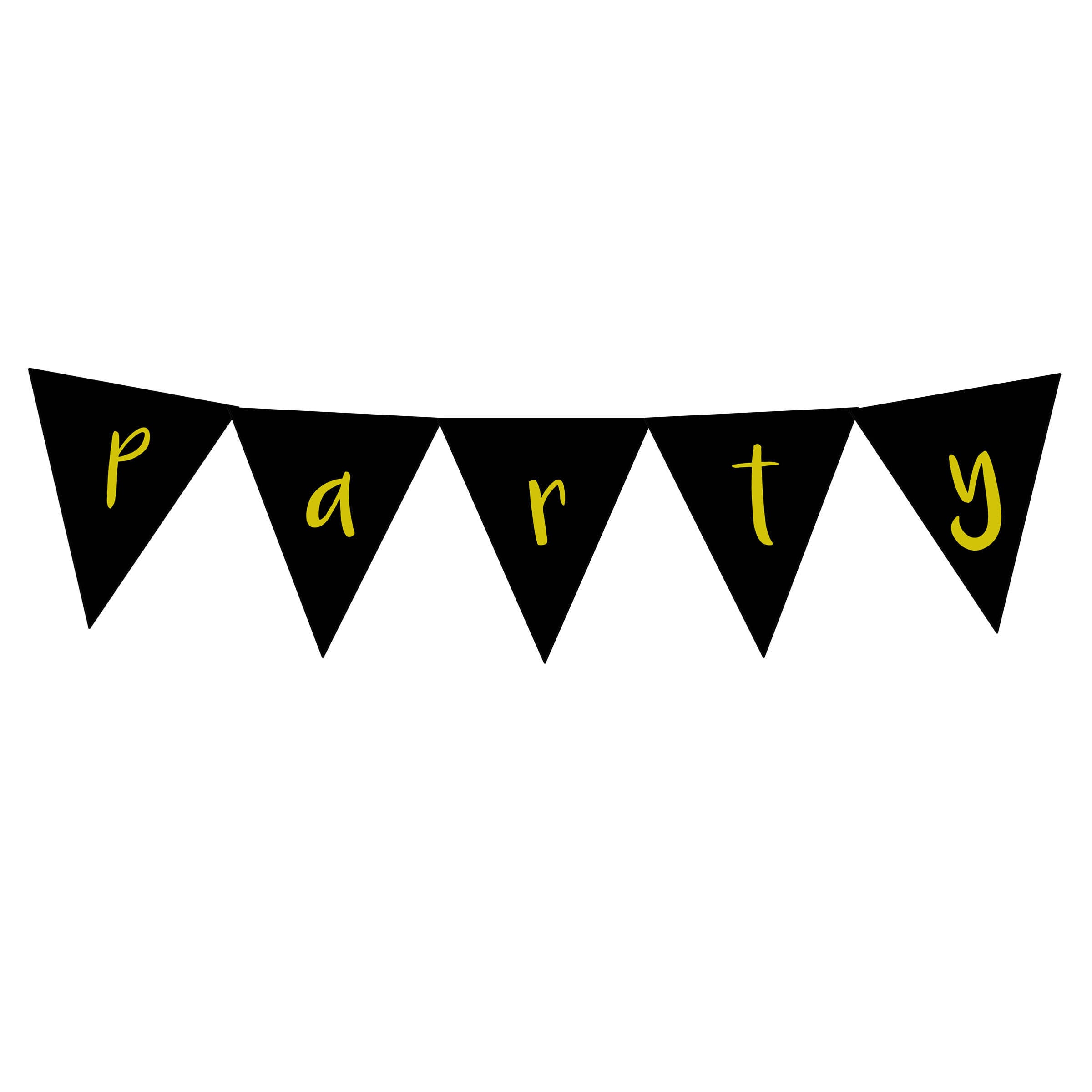 Black and Gold printable banner | Etsy