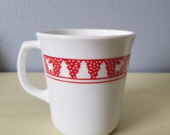 Vintage Christmas Corning ware mugs