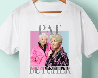 Glittery Pat Butcher Eastenders Unisex White T-shirt