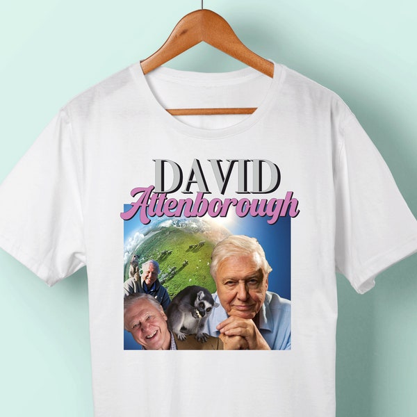 David Attenborough Legend Unisex White T-shirt