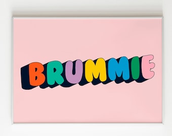 Rainbow brummie/birmingham wall print/art