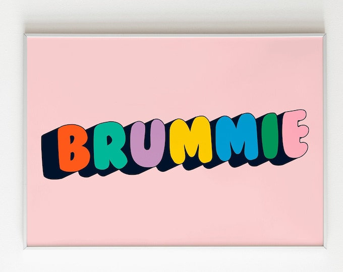Rainbow brummie/birmingham wall print/art