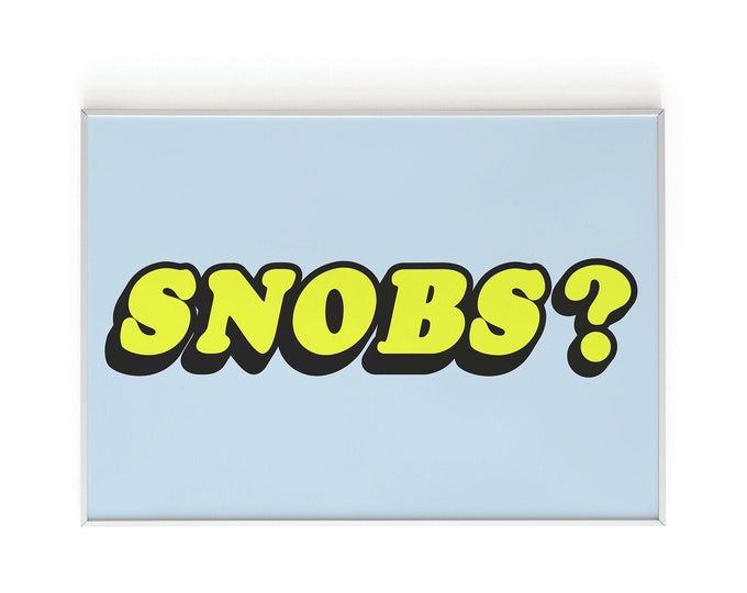 Snobs nightclub brummie/birmingham wall print/art