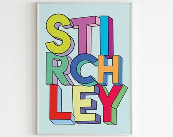 Stirchley brummie/birmingham wall print/art