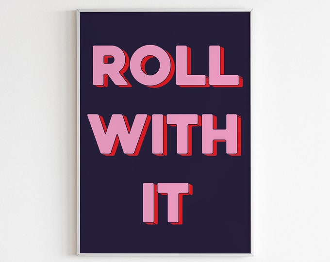 Oasis Roll With It Lyrics Wall Print/Poster/Art