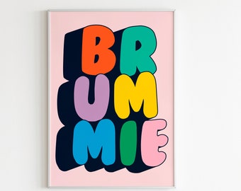 Colourful brummie/birmingham wall print/art