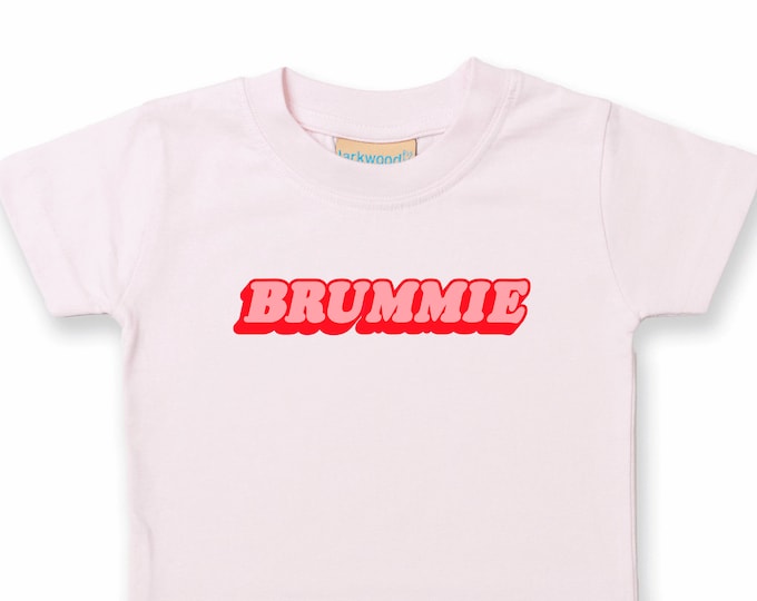 Baby/Kids Retro Brummie tshirt grey/pink/blue/white/black