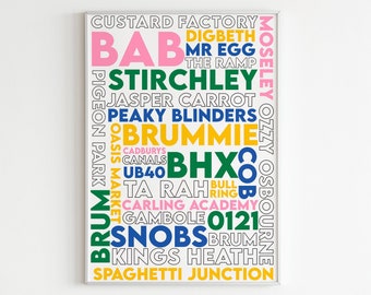 All things brummie/birmingham wall print/art