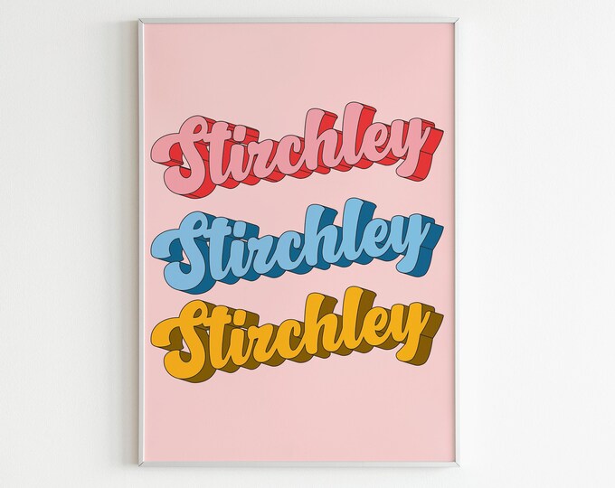 Retro Stirchley brummie/birmingham wall print/art