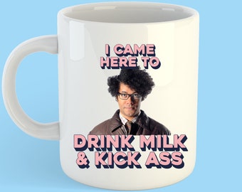 IT Crowd Moss Countdown Drink Milk & Kick Ass Mug