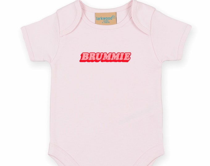 Retro brummie babygrow/bodysuit grey/pink/blue/white/black
