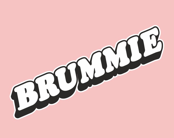 Retro brummie/birmingham vinyl sticker