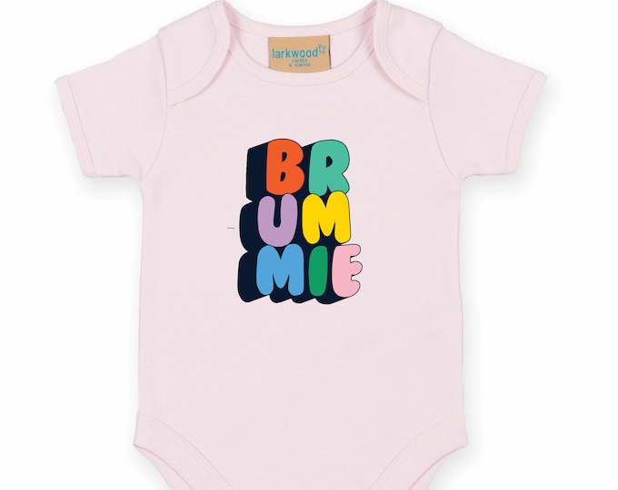 Raimbow BRUMMIE babygrow/bodysuit grey/pink/blue/white/black