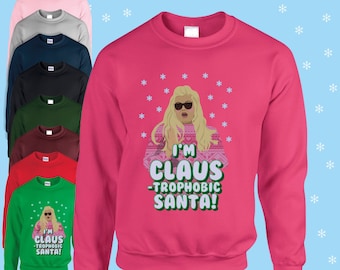Gemma Collins  - I'm Claustrophobic Santa! -The GC -unisex Christmas jumper/sweatshirt