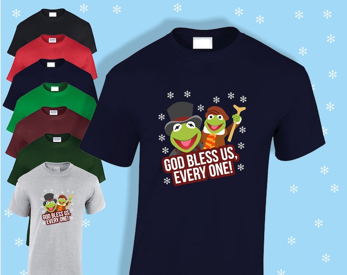 God bless us everyone! muppets christmas carol inspired christmas T-shirt adults and children kids