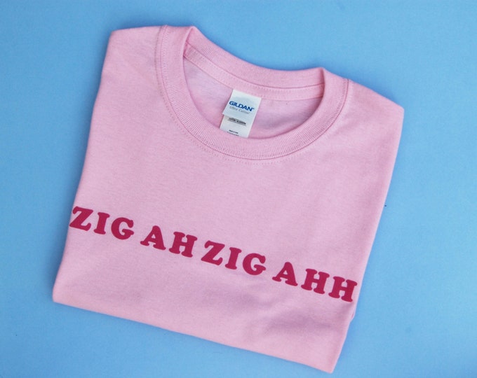 Spice Girls Zig Ah Zig Ahh Lyrics Printed Pastel Pink T-Shirt