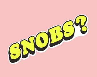 Snobs nightclub brummie/birmingham vinyl sticker