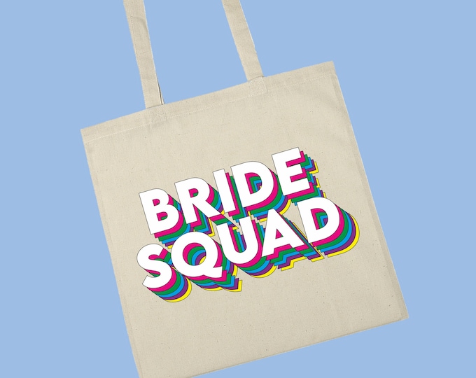 Bride Squad hen party/night/holiday printed tote bag