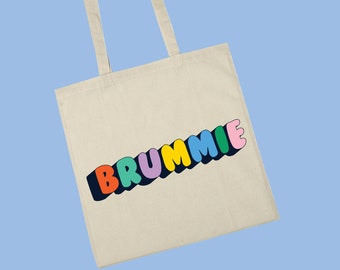 Rainbow brummie/birmingham printed tote bag