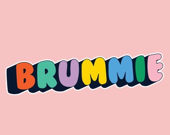 Rainbow brummie/birmingham vinyl sticker