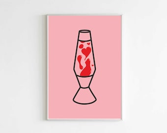 Love Lava Lamp Art Print - Valentines Gallery Wall