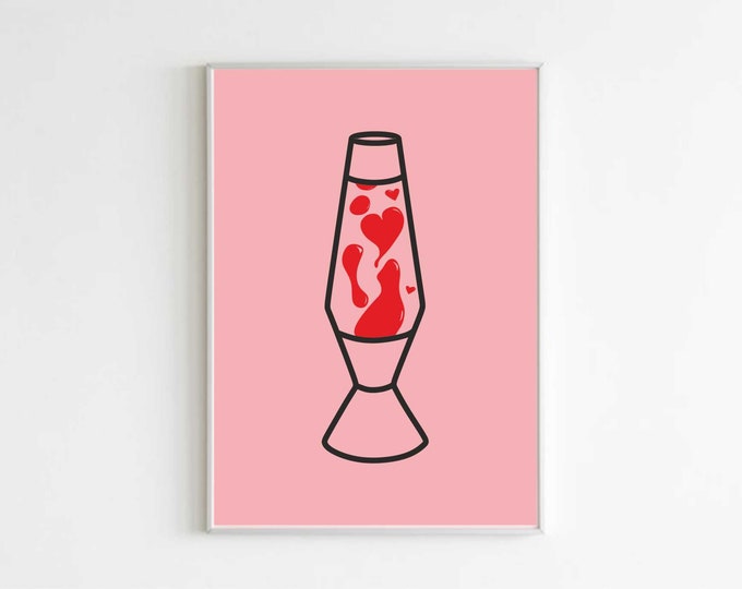 Love Lava Lamp Art Print - Valentines Gallery Wall