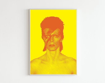 David Bowie Wall Art | print | digital design | digital art | poster | gift | home decor | prints for walls | wall decor | ziggy stardust