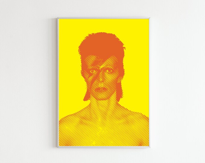 David Bowie Wall Art | print | digital design | digital art | poster | gift | home decor | prints for walls | wall decor | ziggy stardust