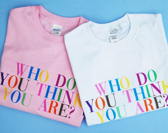 Spice Girls Who Do You Think You Are Lyrics Printed Pastel Pink T-Shirt
