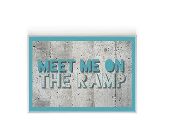 Meet Me On The Ramp Brummie/Birmingham Sayings Concrete wall print/art Rainbow Sky